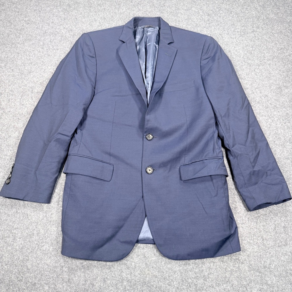 Brooks Brothers Drago Navy Blue Two Button Wool Blend Blazer Sport Coat 38 short